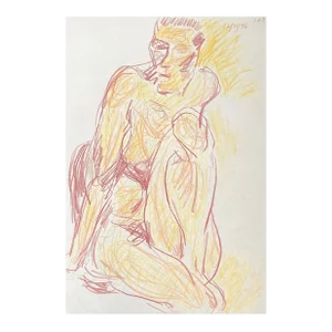 1996 James Bone Female Nude Drawing
