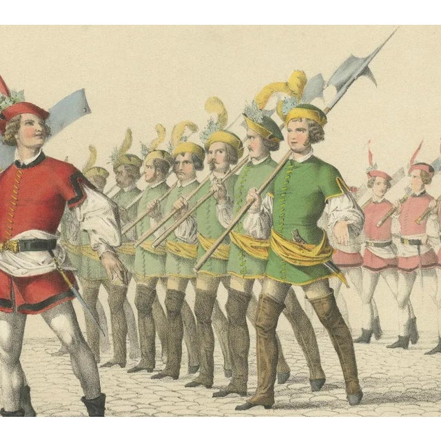 March of the Butchers and Tanners in the Festive Procession of Bern, 1855, Lithograph on Paper For Sale - Image 4 of 10