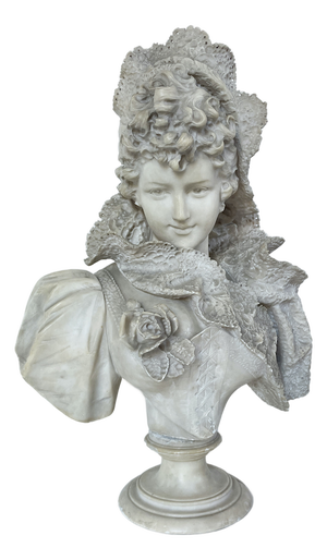 Bust of Carmen, Early 20th Century, Alabaster
