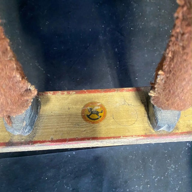 Folk Art British 19th Century Rocking Horse With Glass Eyes For Sale - Image 12 of 13