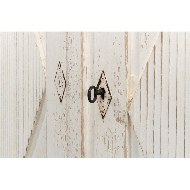 French Country 4-Door Sideboard, 88" - Whitewashed Reclaimed Pine For Sale - Image 9 of 11