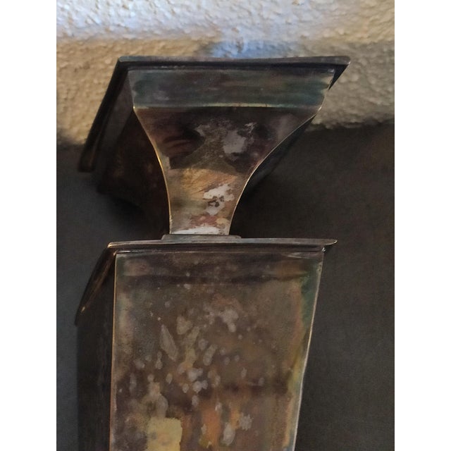 Mid-Century Art Deco Candlesticks, 1970s, Set of 2 For Sale - Image 9 of 11