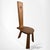 Brutalist Spinning Chair in Oak For Sale - Image 5 of 8