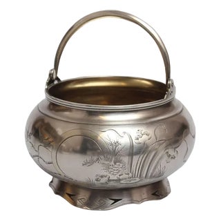 Silver Sugar Bowl, 1890s For Sale