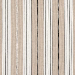 Schumacher Audrey Stripe Fabric in Natural For Sale