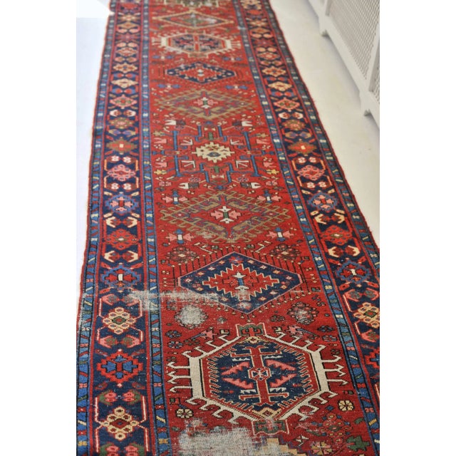 1930s 1930s Tribal Geometric Runner Rug , 3.1 x 13.10 For Sale - Image 5 of 11