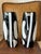 Vintage Modernist Black and White Ceramic Vases, Made in Japan - A Pair For Sale In Los Angeles - Image 6 of 11