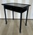 19th Century French Faux Bamboo Black Side Table With Drawer and Flared Feet. For Sale - Image 10 of 10