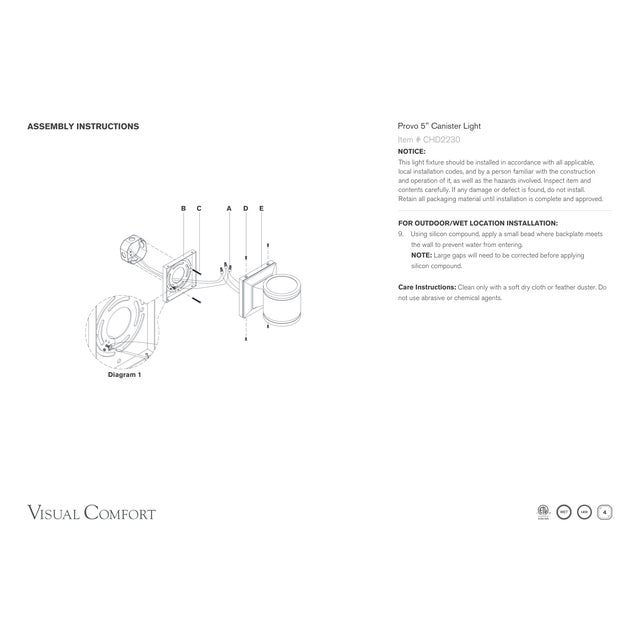 2020s Chapman & Myers for Visual Comfort Signature Provo 5" Canister Light in Matte Black For Sale - Image 5 of 5