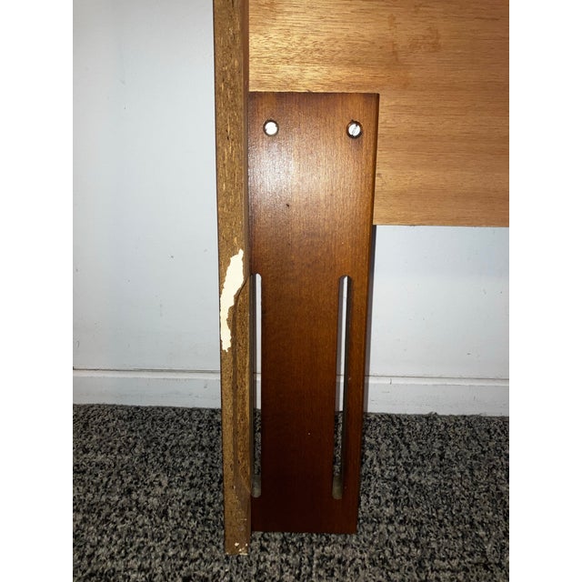 Wood Teak Queen or Full/Double Adjustable Headboard Vinde Mobilfabrik 1970s For Sale - Image 7 of 11