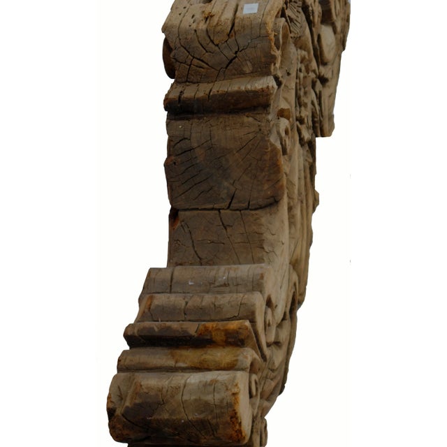 Antique Chinese Hand Carved Wood Architectural Ornament For Sale - Image 12 of 13