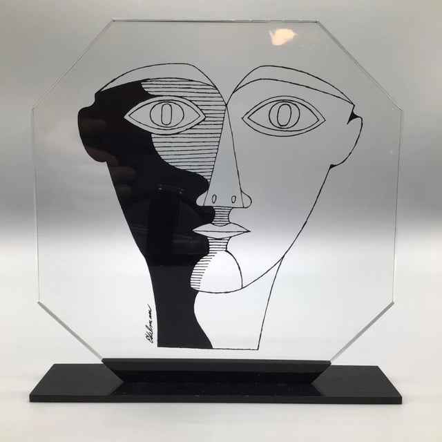 1960s Original Edelman Design Studios “Suspended Face” Art by Merle J. Edelman For Sale - Image 12 of 12