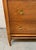 Mainline by Hooker Mid-Century Walnut and Brass Five Drawer Highboy Dresser, Attributed For Sale - Image 12 of 15