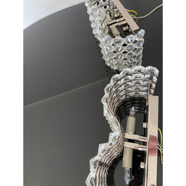 Metal Ottogonal Crystal Wall Lights, Italy, 1980s., Set of 2 For Sale - Image 7 of 14