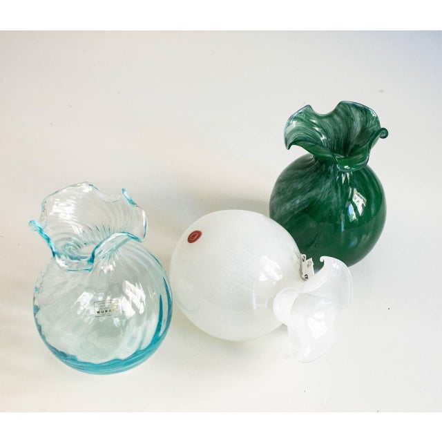 Murano Glass Vases by Mariana Iskra for Ribes the Art of Glass, Set of 3 For Sale - Image 3 of 4