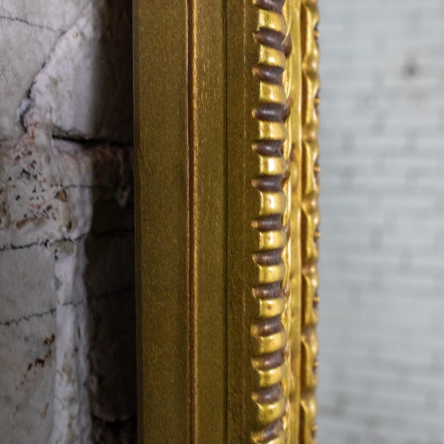 Late 20th Century Neoclassical Rococo Wall Mirror Rectangular Ornate Gilded Wood and Gesso Frame For Sale - Image 13 of 18