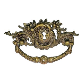 1920s Large French Louis XV Style Drawer Pull For Sale