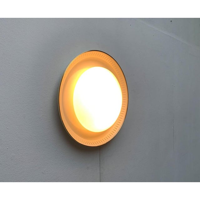 Metal Mid-Century Metal and Glass Plafoniere Ceiling, 1960s For Sale - Image 7 of 18