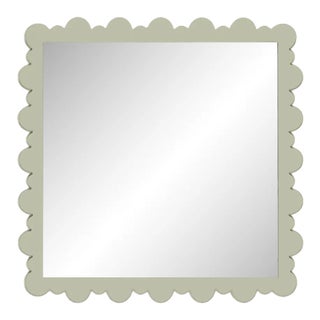 Fleur Home Garden District Valmont Square Mirror in Mizzle, 23.5x23.5 For Sale