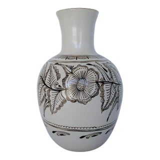 Vintage Michoacan Pottery Vase For Sale