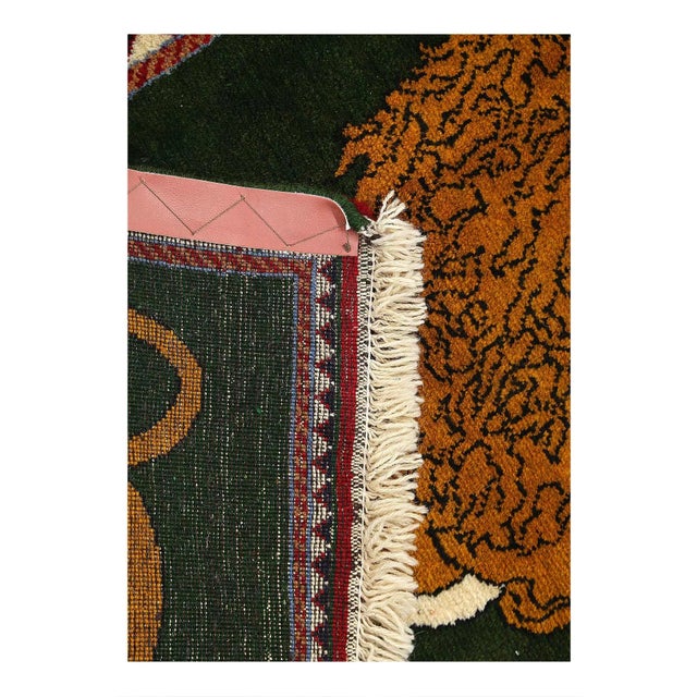 Traditional Pasargad Animal Pictorial Lion Shiraz Area Rug For Sale - Image 3 of 4