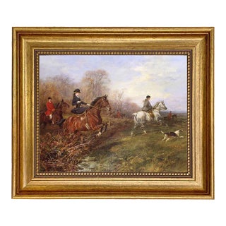 Out of the Thicket Framed Oil Painting Print on Canvas in Antiqued Gold Frame. An 8" X 10" Framed to 11-1/2 X 13-1/2". For Sale