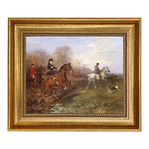 Out of the Thicket Framed Oil Painting Print on Canvas in Antiqued Gold Frame. An 8" X 10" Framed to 11-1/2 X 13-1/2".
