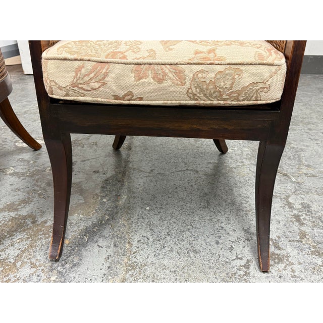 Regency Style Mahogany Bergère Chairs, Pair For Sale - Image 10 of 12