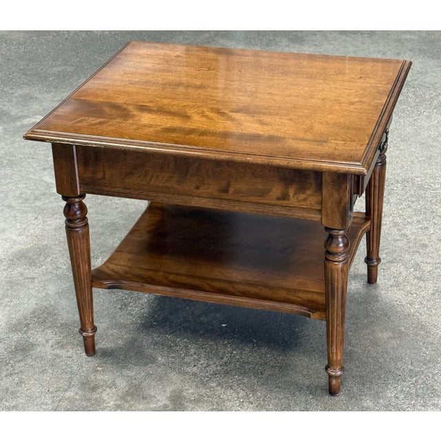 Ethan Allen Ethan Allen Classic Manor Solid Maple End Tables / Nightstands For Sale - Image 4 of 12