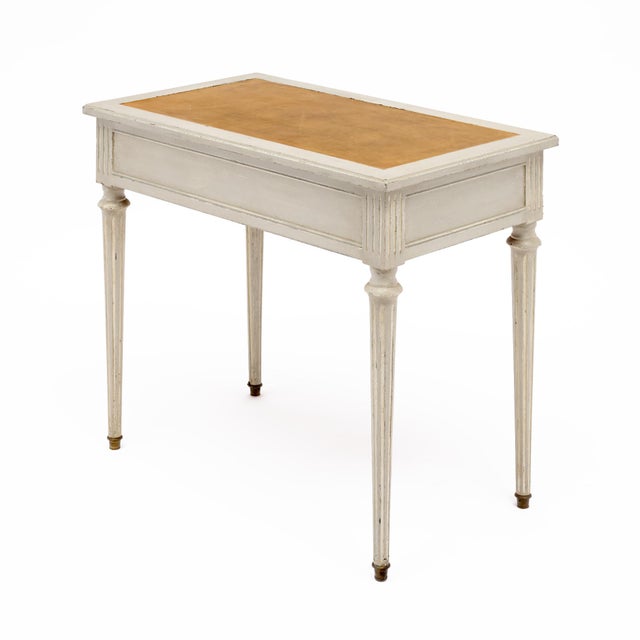 French Louis XVI Style Painted Cherrywood Writing Desk, Circa 1920 For Sale - Image 9 of 9