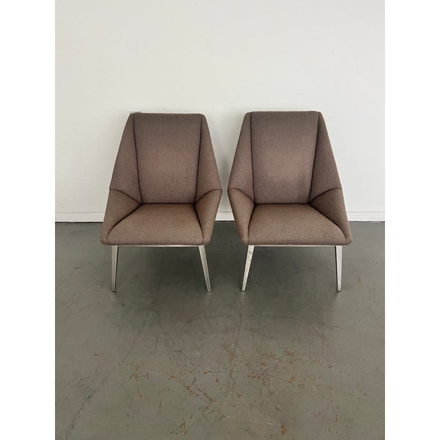 Thayer Coggin Origami Accent Chairs - a Pair For Sale - Image 9 of 10