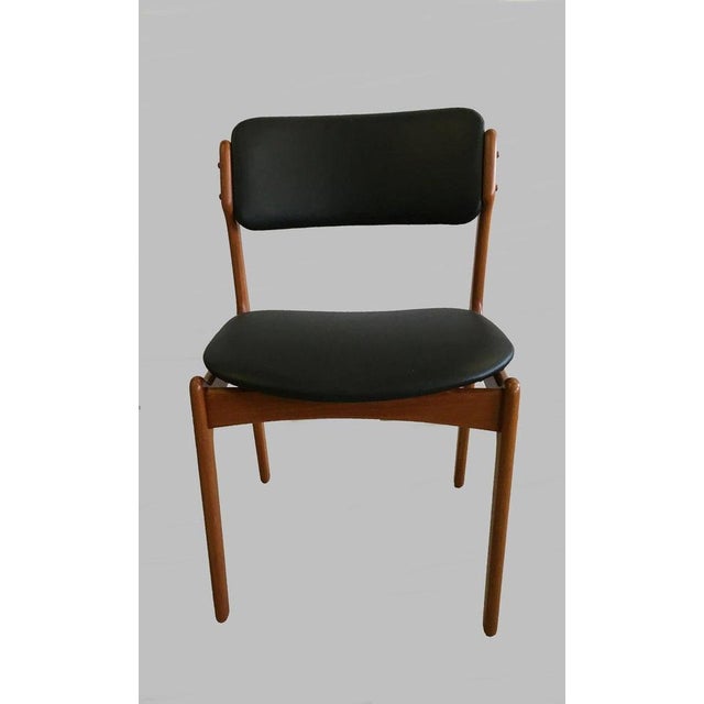 Ten Fully Restored Erik Buch Teak Dining Chairs Custom Reupholstery Included. 1960s set of ten teak dining chairs with...