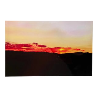 "Sunset Sky and Mountain Silhouette" Contemporary Landscape Photograph Print from the Estate of Gleb Derujinsky For Sale