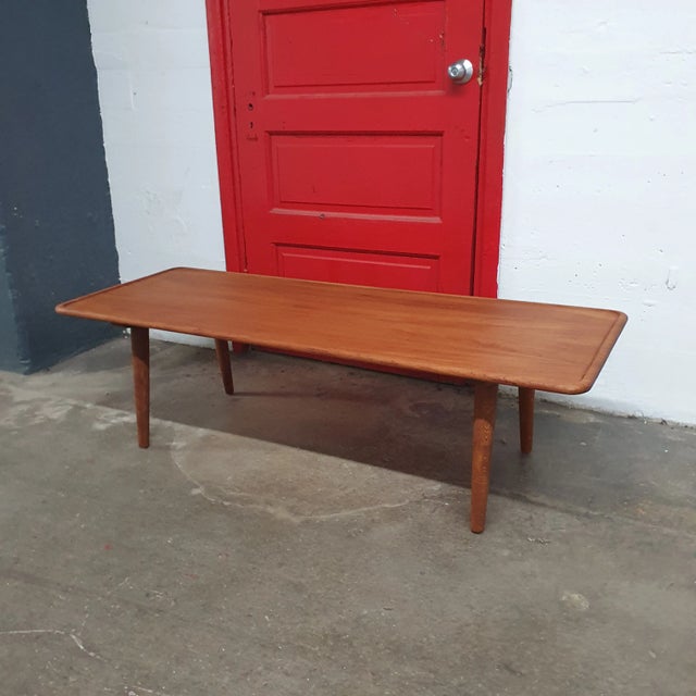 Hans Wegner for Andreas Tuck Teak and Oak Coffee Table For Sale - Image 9 of 9