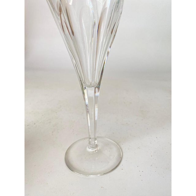 Champaign Flûte Glasses in Crystal in Transparent Color, France, 1940s, Set of 8 For Sale - Image 4 of 7