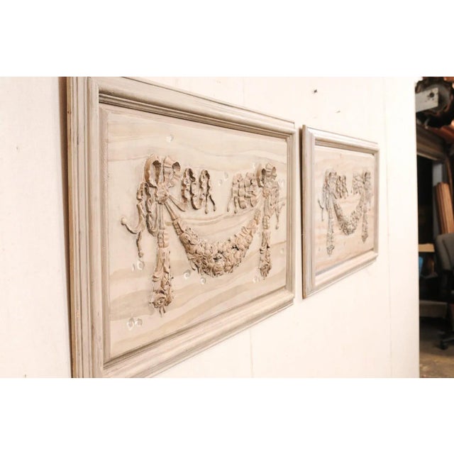 Wood Mid 20th Century French Decorative Swag Panels For Sale - Image 7 of 12