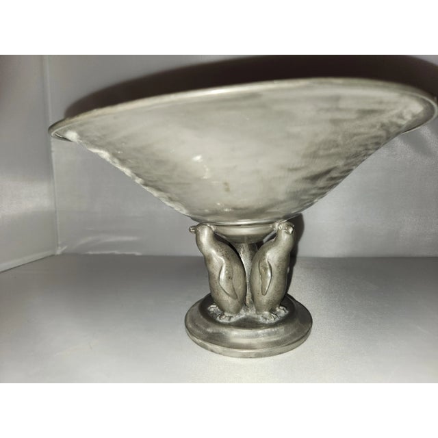 Mid-Century Danish Modern Pewter Footed Compote Bowl Deisgned by Einar Dragsted, Copenhagen, Denmark For Sale - Image 10 of 13