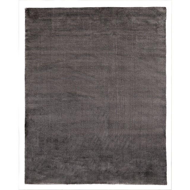 Textile Exquisite Rugs Milton Hand Loom Viscose Dark Gray - 12'x15' For Sale - Image 7 of 7