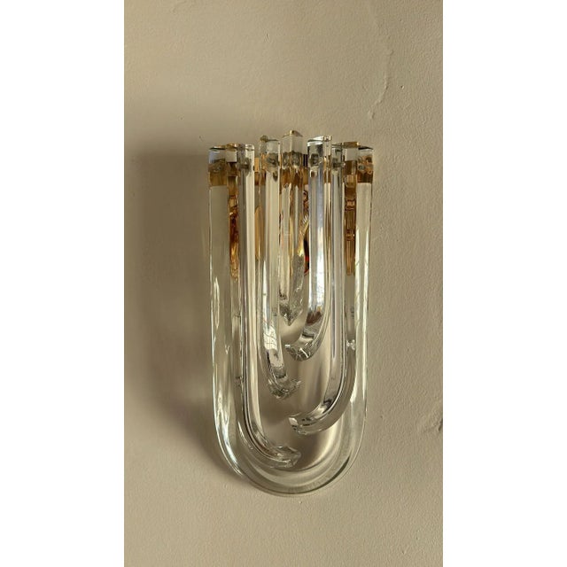Postmodern Vintage Original Venini Sconce, With Signature - a Pair For Sale - Image 3 of 8