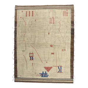 Moroccan Area Rug With Short Pile - 10'04 X 13'06