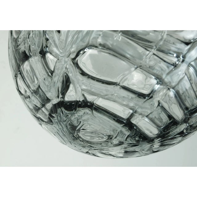 Mid-Century Modern Mid-Century Pendant Lamp in Clear and Smoke Grey Glass and Metal from Doria-Leuchten, 1960s-1970s For Sale - Image 3 of 11