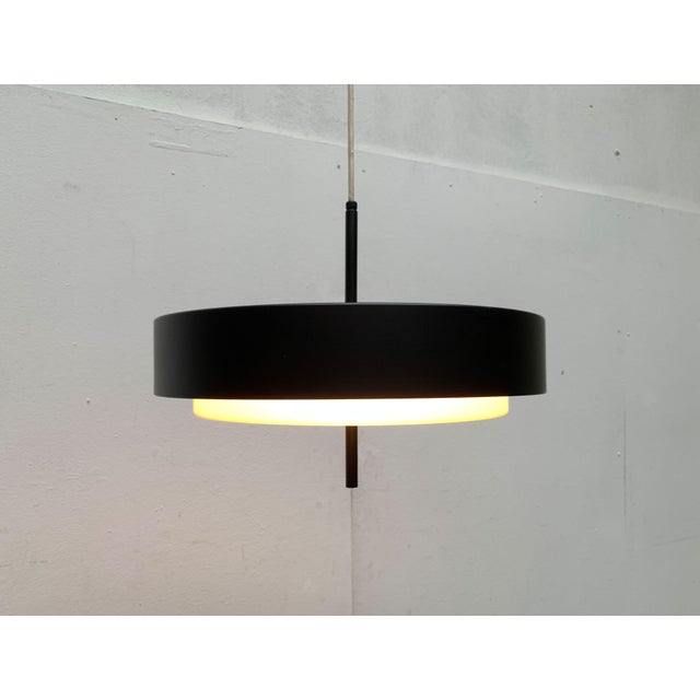 Black Mid-Century Minimalist Counterweight Pendant, 1960s For Sale - Image 8 of 18