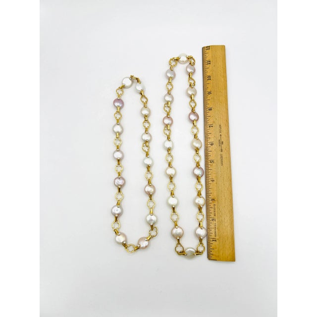 2020s Estate Valentin Magro Fresh Water Cultured Pearls & Round Diamond Necklace For Sale - Image 5 of 11