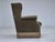 Brown Vintage Danish Highback Chair in Furniture Velour For Sale - Image 8 of 18