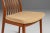 Brown Ergonomic Contoured Dining Chairs by Shou Andersen in Teak Wood and Original Oatmeal Fabric - Set of 4 For Sale - Image 8 of 13