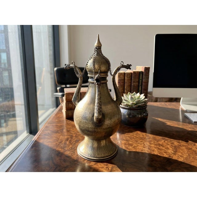 Hand-Hammered Ewer With Triple Dragon Spouts For Sale In Los Angeles - Image 6 of 9