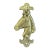 1940s English Cast Brass Horse Head Door Knocker With Aged Patina For Sale