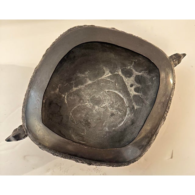 Black Vintage Chinese Bronze Bowl For Sale - Image 8 of 10
