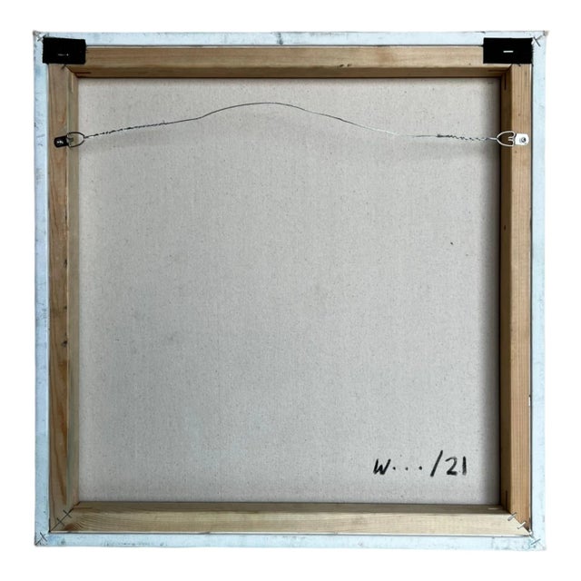 Cornflower Blue “Pinocyte” Modern Abstract Painting by Darin Wood For Sale - Image 8 of 9