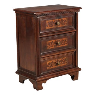 Baroque Walnut Bedside Table For Sale
